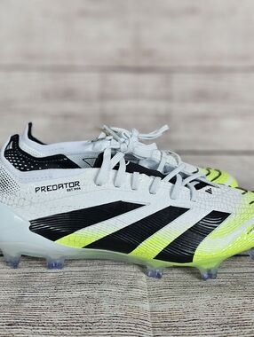New adidas Predator Elite FG Cleats Cloud White Black Lucid JI1082 4.5M/5.5W